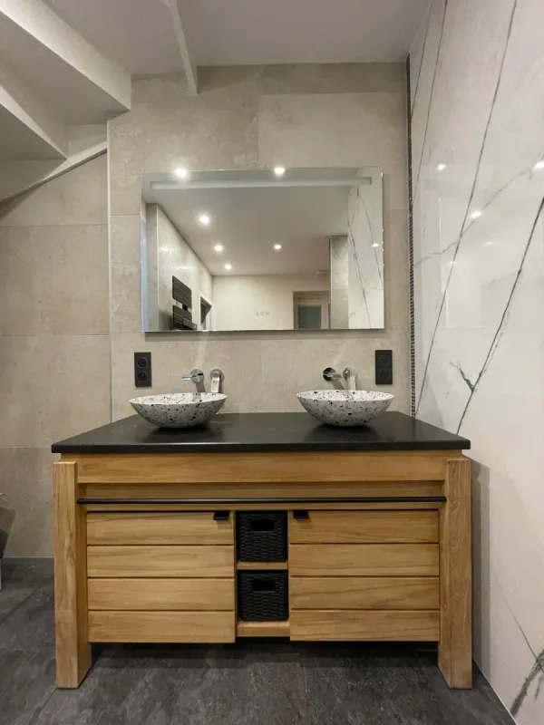 Salle de bain rénovée par ARPE, chantier Chameau